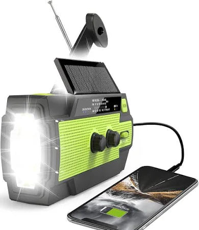 Emergency Solar Radio Power Bank with Hand Crank